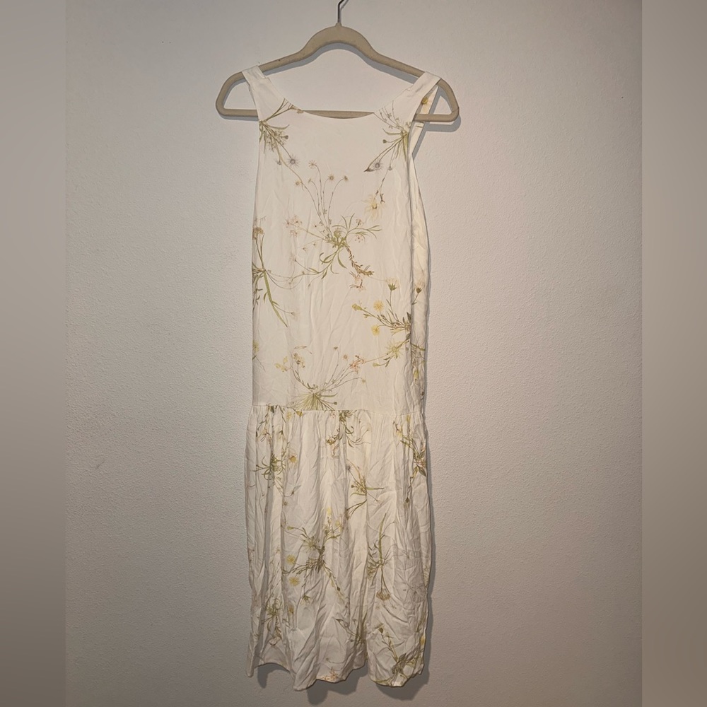 Sancia White Washed Floral Long Dress Size Medium - Picture 1 of 8